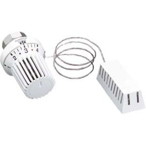 Oventrop Uni XH 1011566 7-28 degres C, blanc, capteur a distance, tube capillaire 5 m, avec position zero