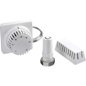 Oventrop Uni FH thermostat 1012395 7-28 degres C, position zero, blanc, avec capteur a distance, tube capillaire 2 m