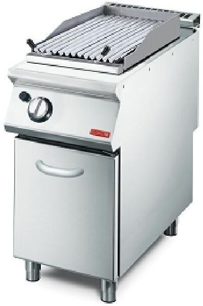 Gastro M Lavasteengrill Gastro M gas, RVS, open onderstel, staand, 40(b)x85(h)x70(d), 7.6kW