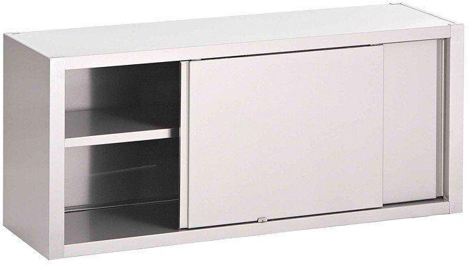 Gastro M RVS muurkast met schuifdeuren 1800x400x850mm