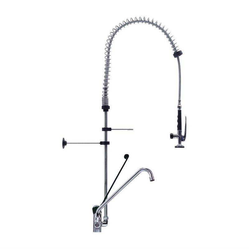 Gastro M hoge voorspoeldouche monobloc zwenkkraan handsfree, 120(h)cm