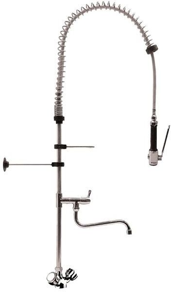 HVS-Select Voorspoeldouche met draaiknoppen en zwenkkraan 120cm, 120(h)cm