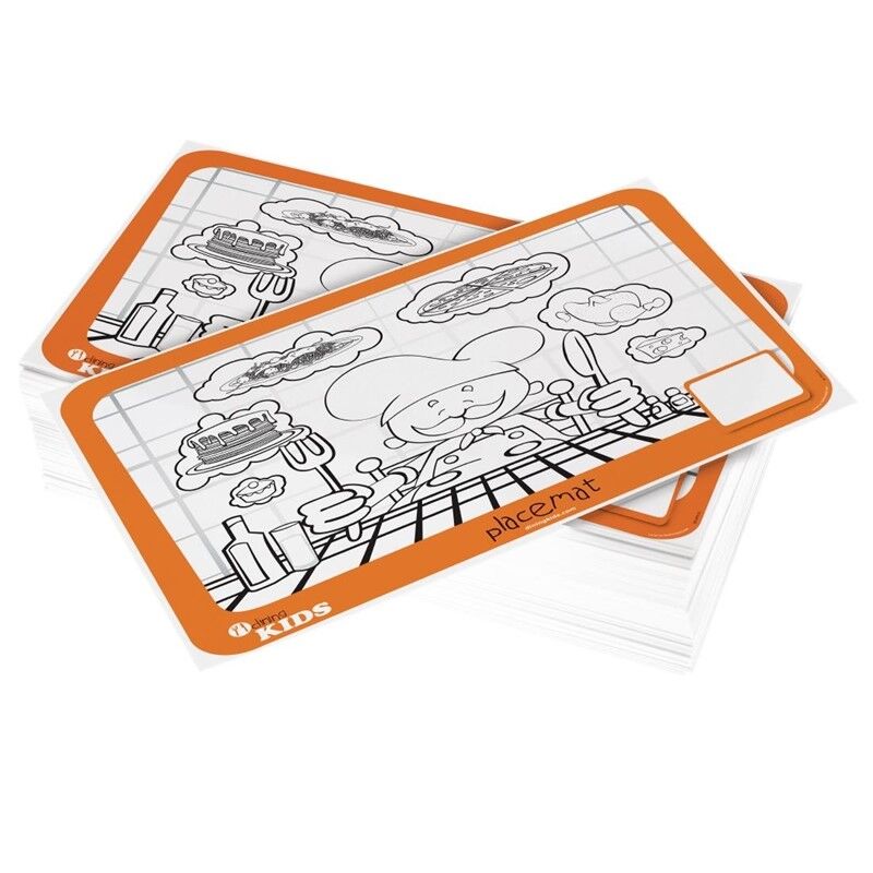 Dining Kids placemats om in te kleuren, 2(h) x 4(b) x 3(l)cm