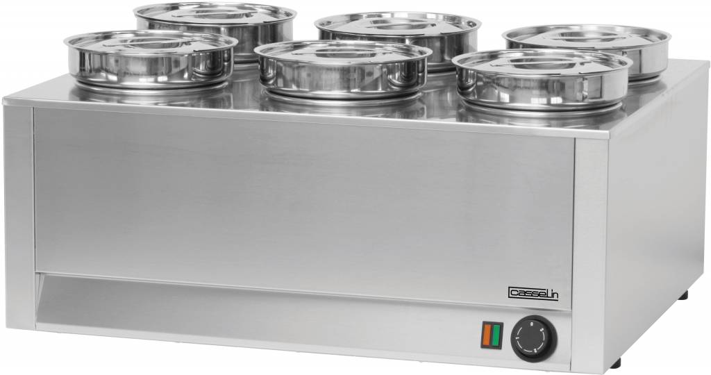 Casselin Hot Pot Casselin, Droog verwarmd, 6x4,5L, 75x60x35(h)cm, 230V/1200W