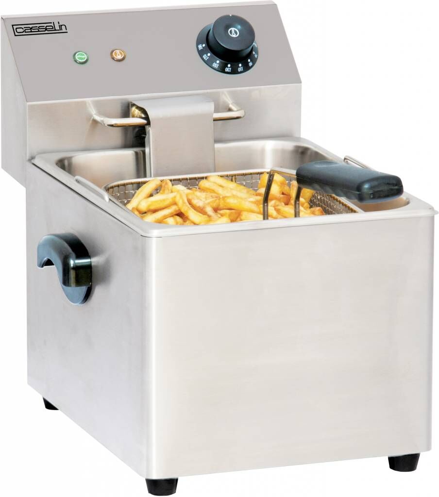 Casselin Friteuse Casselin, elektrisch, RVS,  8L, 27(b)x34(h)x34(d), 230V/3.2kW