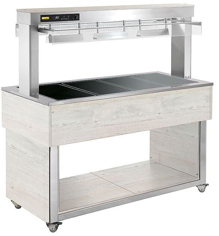 Nordcap Buffet eiland Nordcap, met Warmhoudplaten, 156(B) X 149(H) X 65(D), 230V/4x 285W