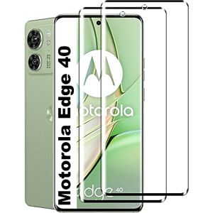 Lemxiee Film voor Motorola Edge 40 Screen Protector [2 Stuks] Volledige Dekking Volledige Dekking Gehard Glas Film Schermbeschermer