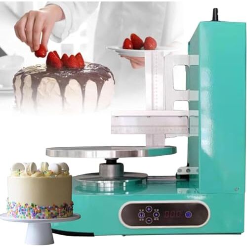 COYEUX Automatische cakecrème verspreidingsmachine, automatische taartpleistermachine, met verstelbare schraper, voor het maken van 10-30 cm taarten