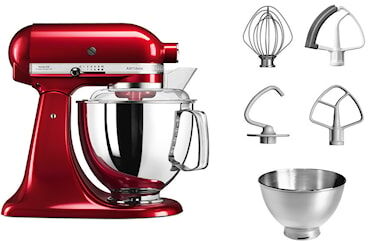 KitchenAid Artisan 175 Kjøkkenmaskin 4,8 liter Rød Metallic 5KSM175PSECA