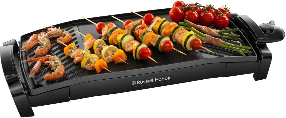 Russell Hobbs Kurvet grill og takke Maxicook svart 1800-2200 W