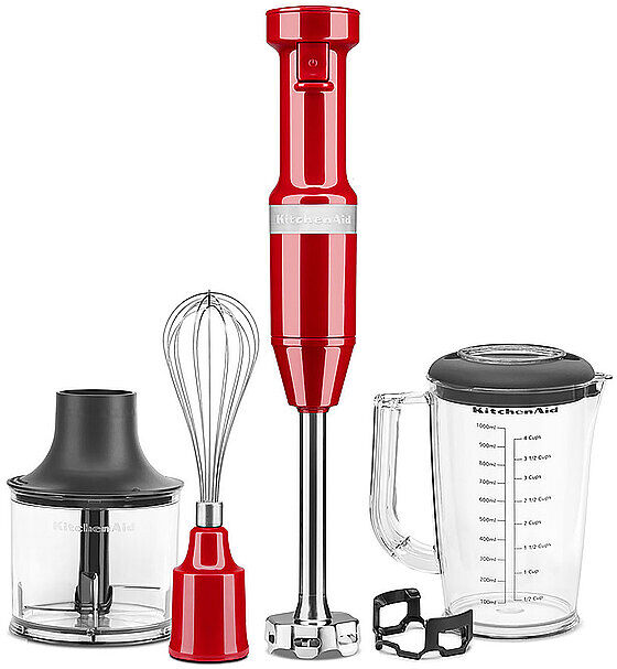 Auf Lager KITCHENAID Stabmixer mit Zubehör 5KHBV83EER Empire Rot 8003437619519 rot EG