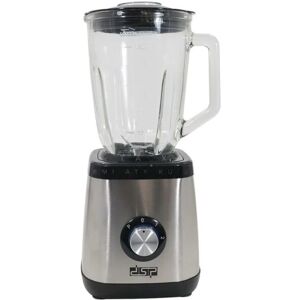 Trade Shop Traesio - mixer 2 geschwindigkeiten +pulse 350 w stahl mit glasbehälter obst smoothies