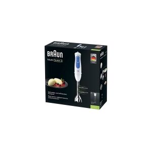 Braun Multiquick 3 Vario MQ 3005 WH Cream - Stavblender - 700 W - hvid/blå