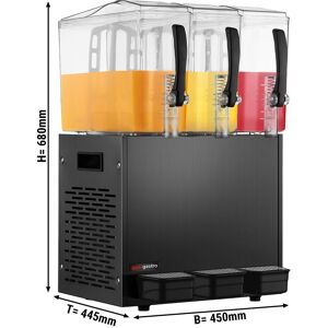 GGM Gastro - Distributeur de jus - 3x 10 litres - Noir Noir