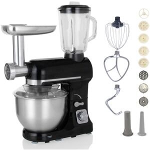 - Robot multifonctions 5l 1000w noir avec hachoir et blender 1,5l en verre  noir - noir