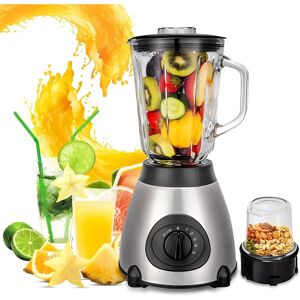 Blender electrique Smoothie de 1.5L Multifonction gris noir Vendos85