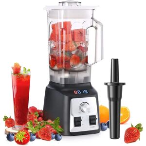 Blender Mixeur electrique Professionnel de 2L 2000W gris noir Vendos85