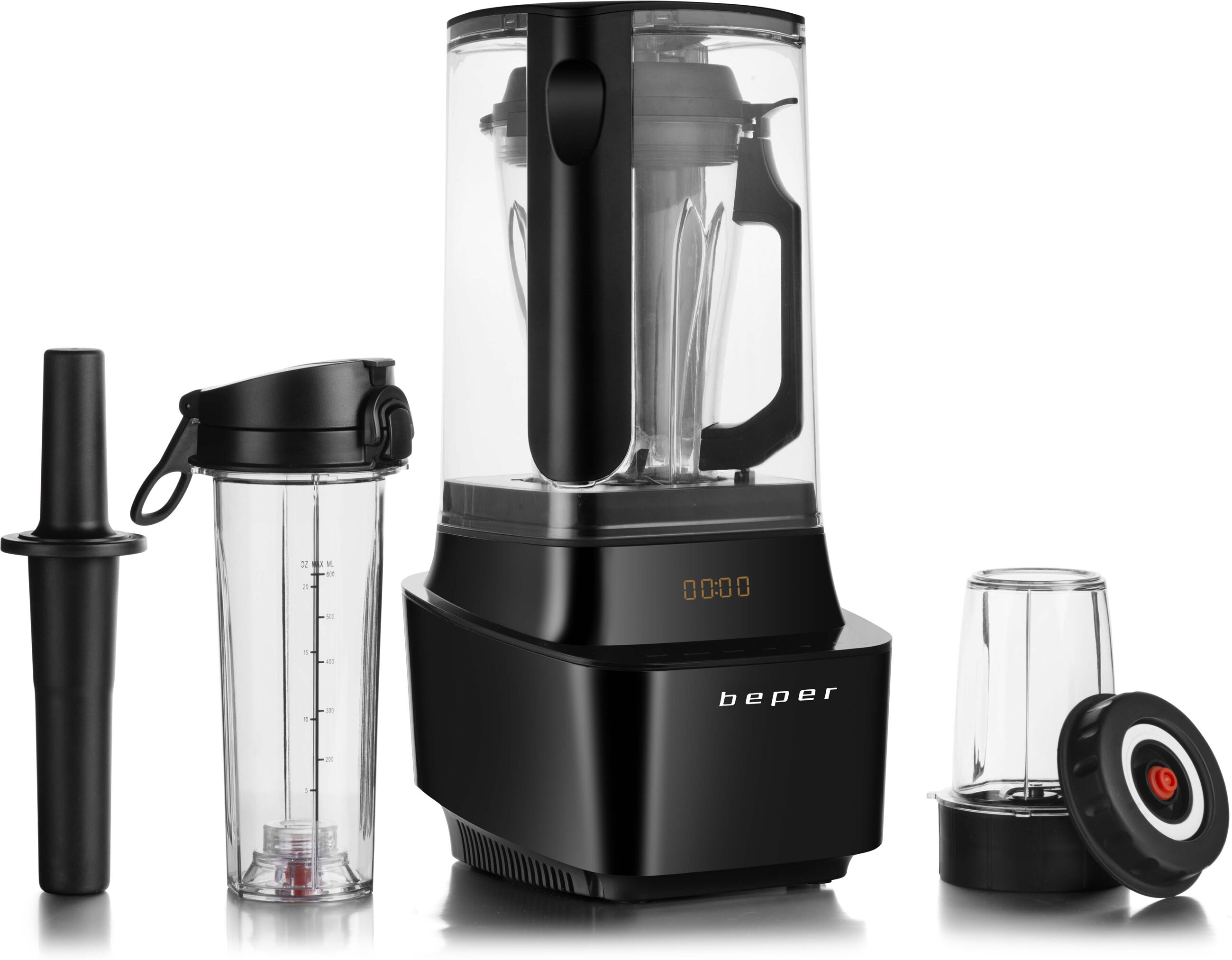 Beper BP.620 vacuum blender, zwart