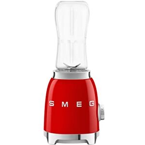 Smeg PBF01RDUK Retro 50’s Style Personal Blender, 2 x Bottles-To-Go, 2 Speed Settings, 600ml, 300W, Red