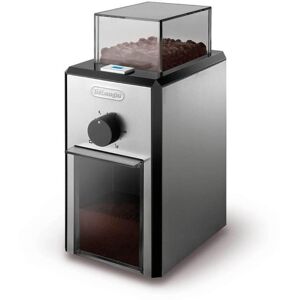 DeLonghi Kaffeemühle »KG89«, 110 W, Kegelmahlwerk, 120 g Bohnenbehälter schwarz/silberfarben/transparent