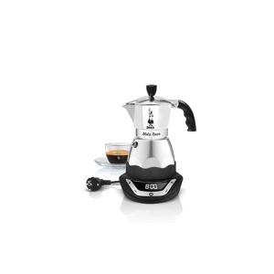 Bialetti Espressokocher »Moka Timer, 3 Tassen« silberfarben/schwarz