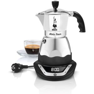 Bialetti Espressokocher »Moka Timer«, 6 Tassen silberfarben/schwarz