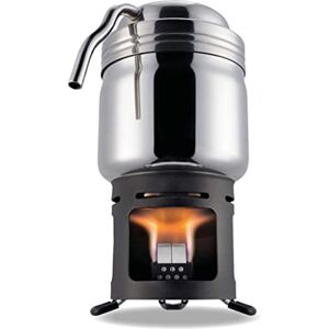 Esbit Edelstahl Kaffeekocher Camping Kaffeemaschine mit Topf und Stand für 200 ml Kaffee für Trockenbrennstoff