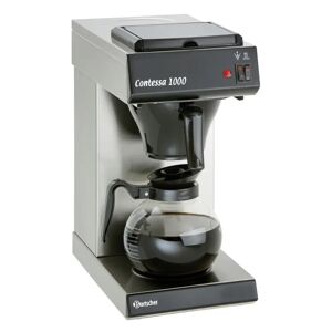 Bartscher Kaffeemaschine Contessa 1000; 1800ml, 21.5x46x38.5 cm (BxHxT); schwarz/silber