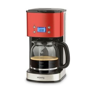 H.Koenig MG30 Kaffeefiltermaschine / 12-20 Tassen / 1,5 L / LCD Bildschrim / programmierbar / rot