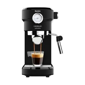 Cecotec Cafelizzia 790 Black Pro Espressomaschine mit 20 Bar, Thermoblock, Manometer und Dampfrohr.