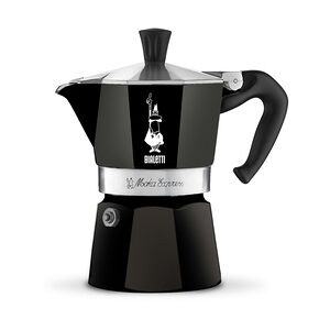 Bialetti Moka Express Espressokocher, Aluminium, 3 Tassen, schwarz