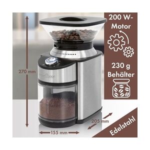 Proficook elektrische Kaffeemühle PC-EKM 1205 Edelstahlmahlwerk, 200 Watt