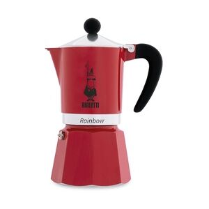 Bialetti Rainbow Mokka-Kanne Schwarz, Rot, Edelstahl