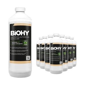 BiOHY Kaffeevollautomaten Entkalker (9x1l Flasche)   Ideal zur Entkalkung von allen Kaffeemaschinen   Ca. 20 Entkalkungsvorgänge/Flasche