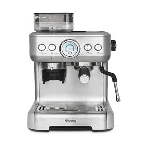 H.Koenig Espressomaschine mit Mahlwerk EXPRO980, Körnungsbehälter, 15 Mahlgrößen, italienische Pumpe, 1 or 2 Tassen