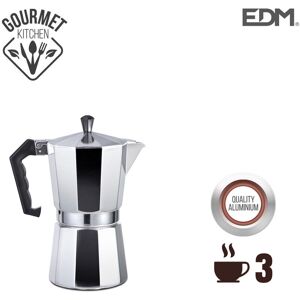 Gourmet Kitchen - Aluminium-Kaffeemaschine - 3 Tassen - edm