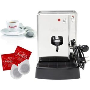 La Piccola Sara Classic Inox Kaffeemaschine   150 Mamma Lucia ESE Pads   silber/schwarz