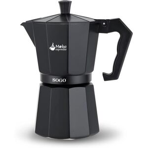 Sogo Aluminium Moka Kaffeemaschine 9 Tassen Gas, Elektro, Vitro, Induktion