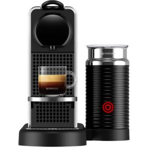 Nespresso CitiZ Platinum & Milk Stainless Steel D Maschine mit Kapseln