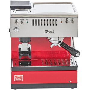 Quick Mill Retro 0835 Espressomaschine mit eingebauter Mühle, rot