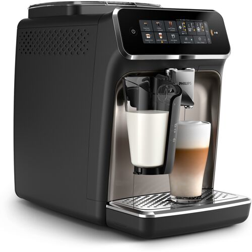 PHILIPS Kaffeevollautomat „EP3347/90 3300 Series“ Kaffeevollautomaten 6 Kaffeespezialitäten, mit LatteGo-Milchsystem, Schwarz verchromt schwarz (schwarz verchromt) Kaffeevollautomat