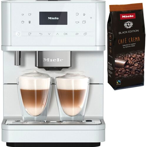 MIELE Kaffeevollautomat „CM 6160 MilkPerfection, Genießerprofile“ Kaffeevollautomaten Kaffeekannenfunktion, Gutschein für Pflegeset im Wert von UVP 53,99 € weiß (lotusweiß) Kaffeevollautomat