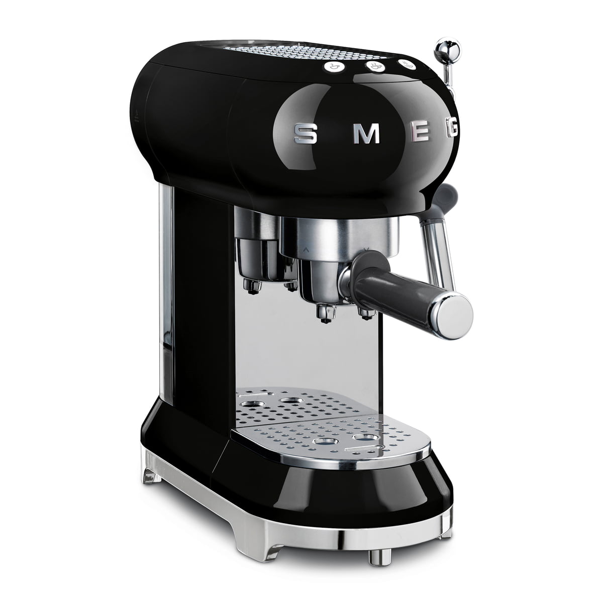 SMEG - Espresso Kaffeemaschine mit Siebträger ECF01, schwarz