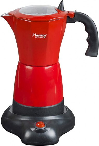 Bestron espressomaschine elektrisch 26,5 cm rot