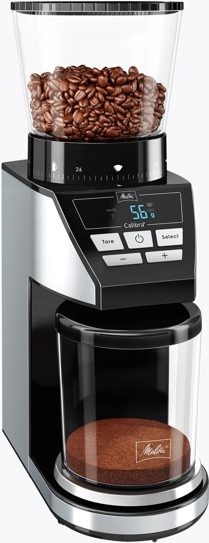 Melitta® Calibra Elektrische Kaffeemühle 1027-01 schwarz-Edelstahl