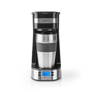 Nedis Kaffemaskine   Filterkaffe   0.4 l   1 Kopper   Tænd timer   Sort / Sølv