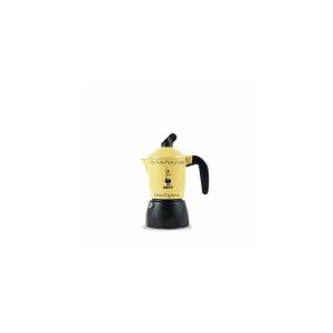 Bialetti Orzo Express, Moka gryde, Sort, Gul, Aluminium, 2 kopper, Orzo Express, CE