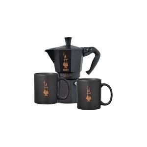 Bialetti MOKA BLACK STAR EDITION 6 KOP INKL 2 KRUS