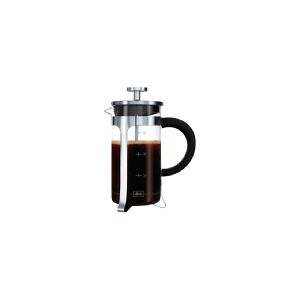 Melitta French Press Premium, Stempelkande, Glas, Sort, Rustfrit stål, Transparent, 3 kopper, Rustfrit stål