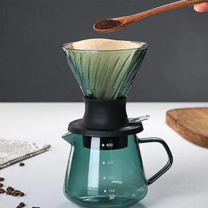 600 ml nedsænkningsdrypper afbryderglas V60 hældes over kaffemaskine V-form kaffedrypper og filtre